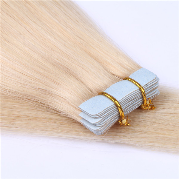 Wholesale double drawn high quality brazilian straight tape in human hair extensions XS084